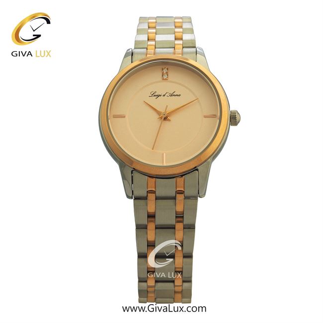 ساعت مچی اورجینال زنانه LdA رزگلد-نقره ای | نقره ای-رزگلد| شامپاینی| کد رفرنس 2389